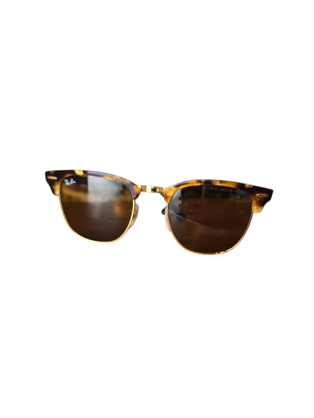 Ray-Ban Clubmaster Sunglasses - Tortoise/Gold Frame with Brown Lenses